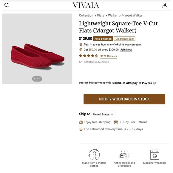 VIVAIA Red Margo Walker Knit Loafers - Picture 7 of 9